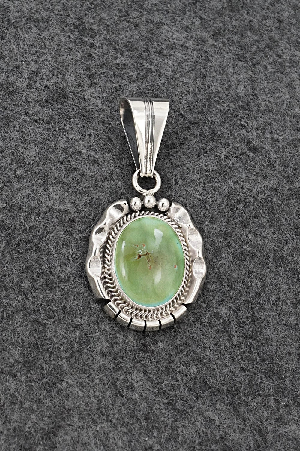 Turquoise & Sterling Silver Pendant - Samuel Yellowhair