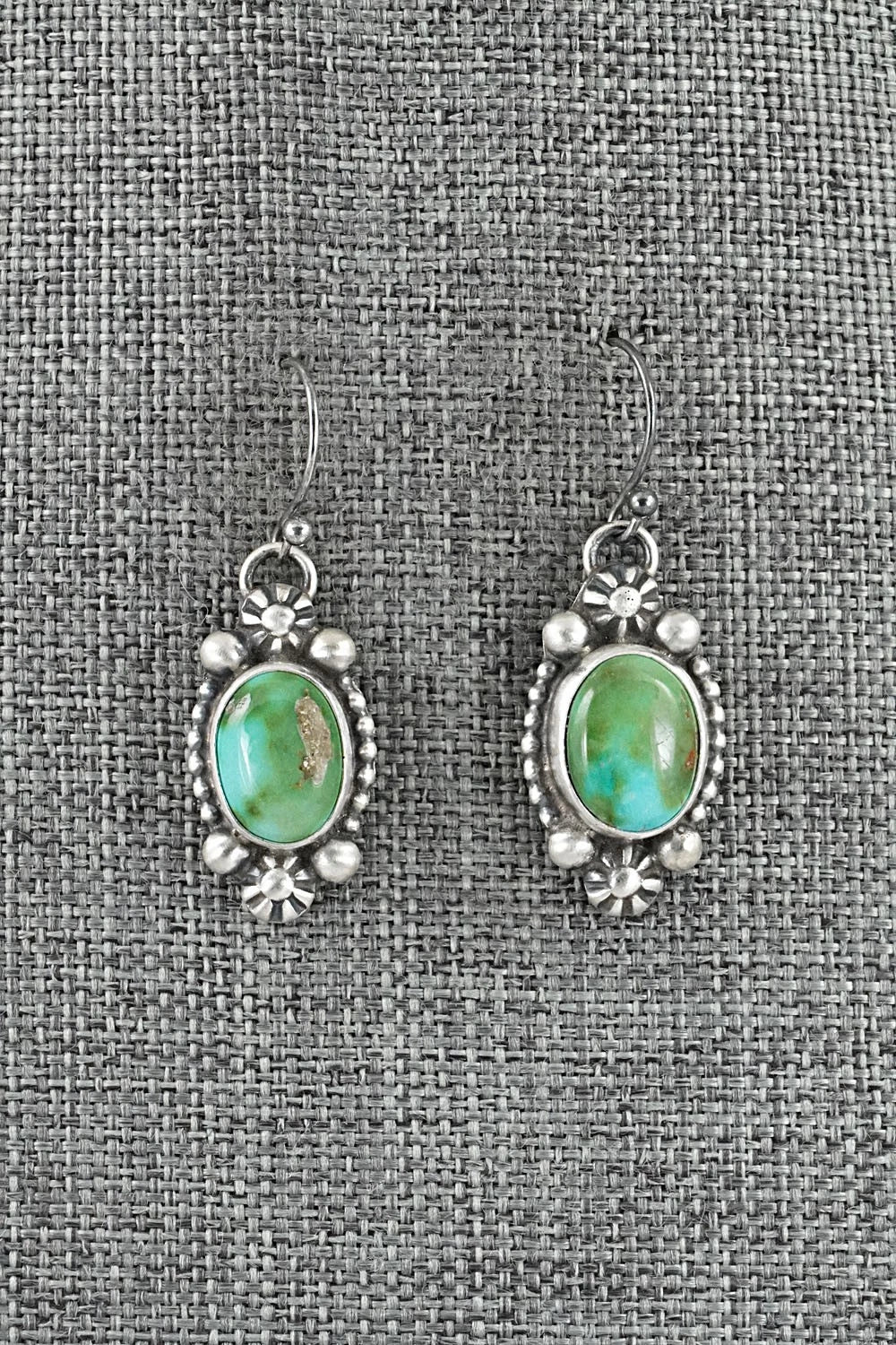 Turquoise & Sterling Silver Necklace and Earrings Set - Kathleen Livingston