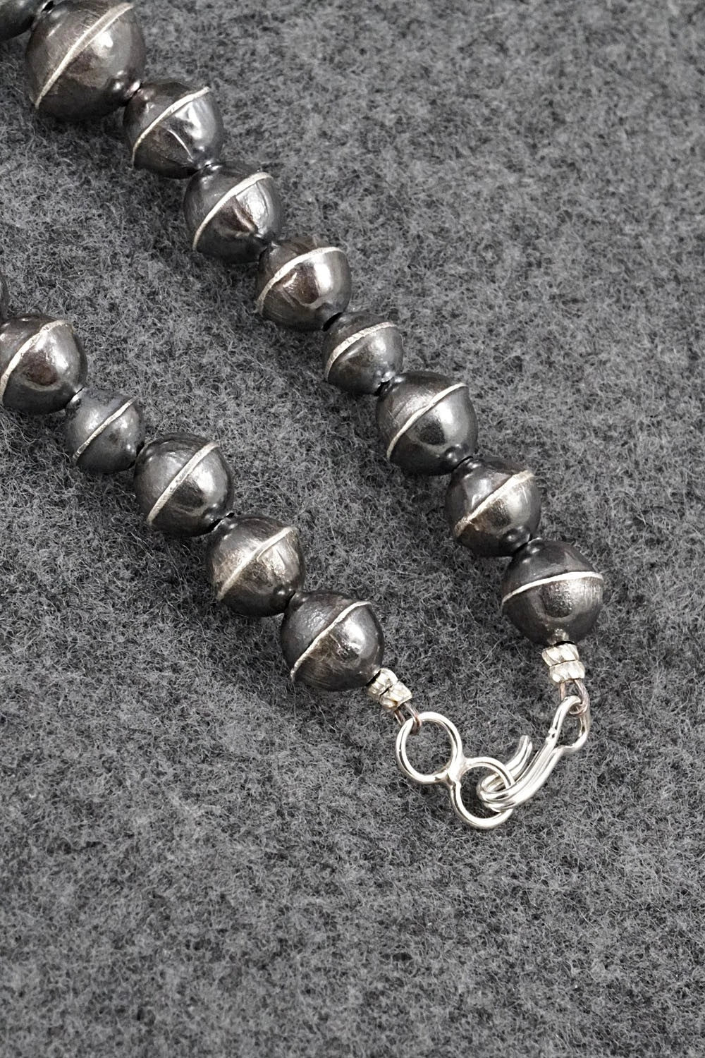 Sterling Silver Navajo Pearl Necklace 24" - Vintage