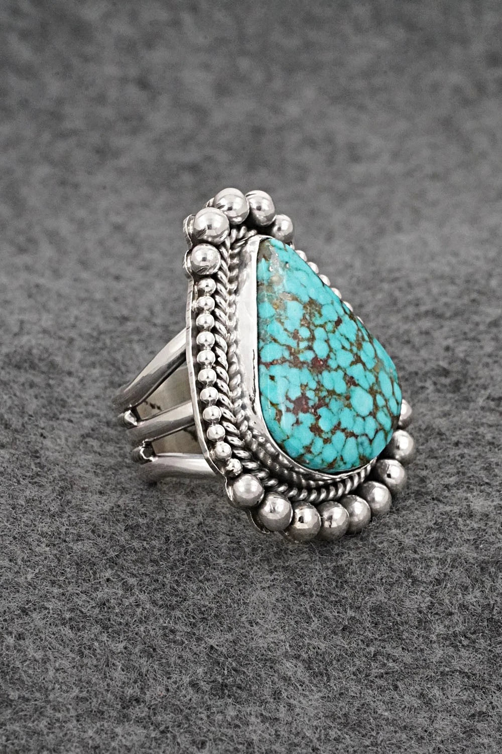 Turquoise & Sterling Silver Ring - Michael Calladitto - Size 9.5