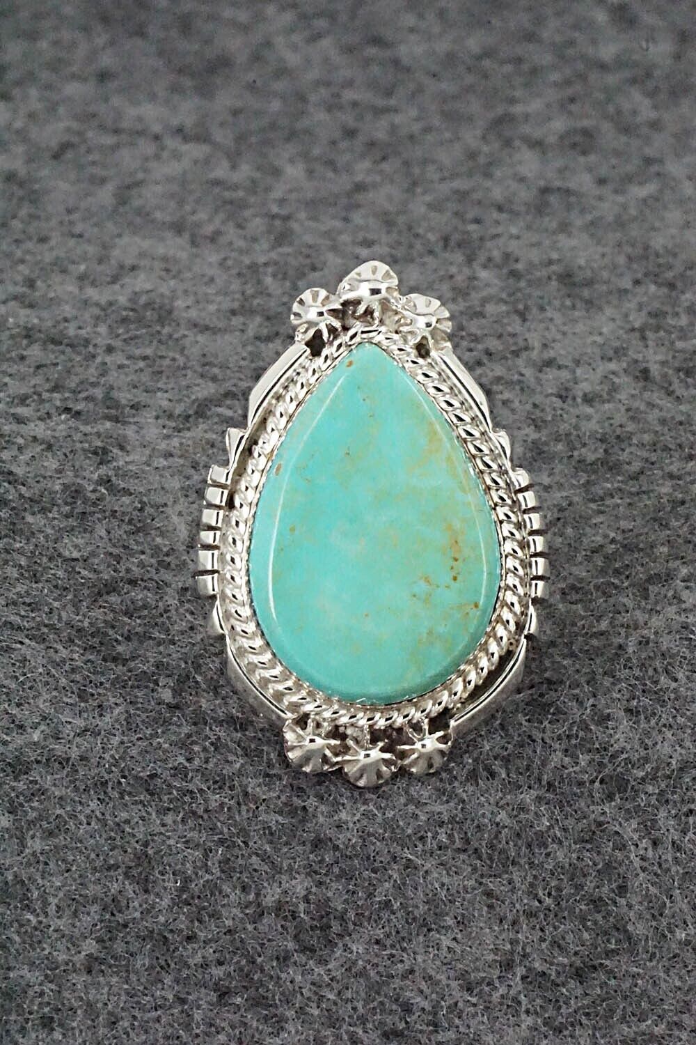 Turquoise & Sterling Silver Ring - Andrew Vandever - Size 6.5