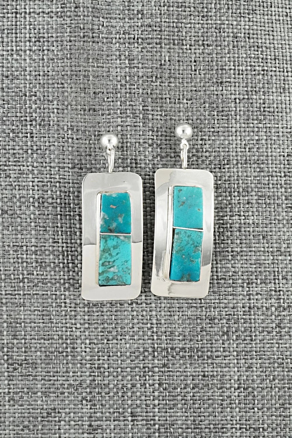 Turquoise & Sterling Silver Earrings - Brenda Pete