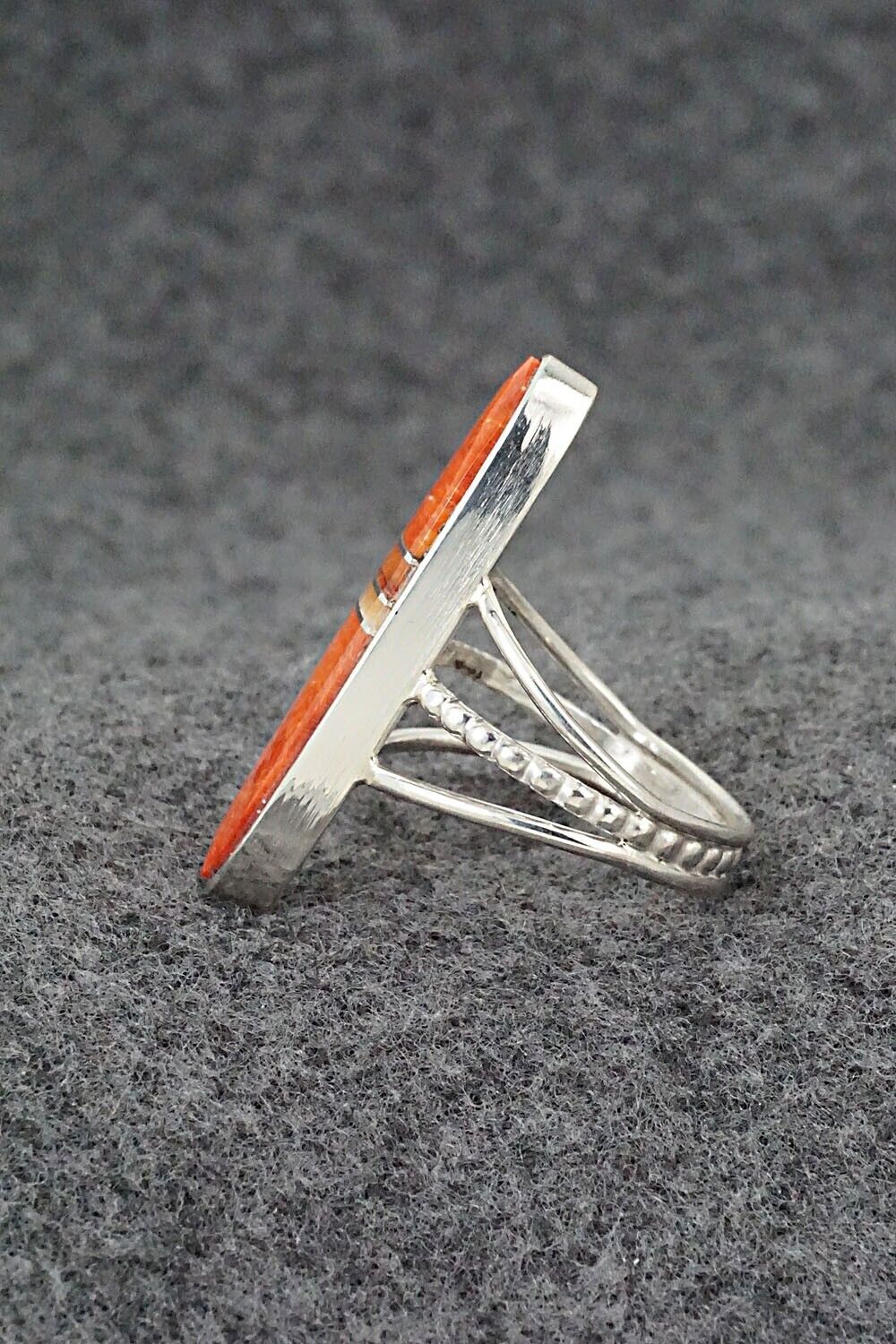 Spiny Oyster & Sterling Silver Ring - Harold Smith - Size 9
