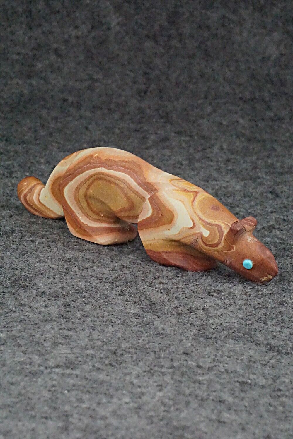 Mountain Lion Zuni Fetish Carving - Ronnie Lunasee