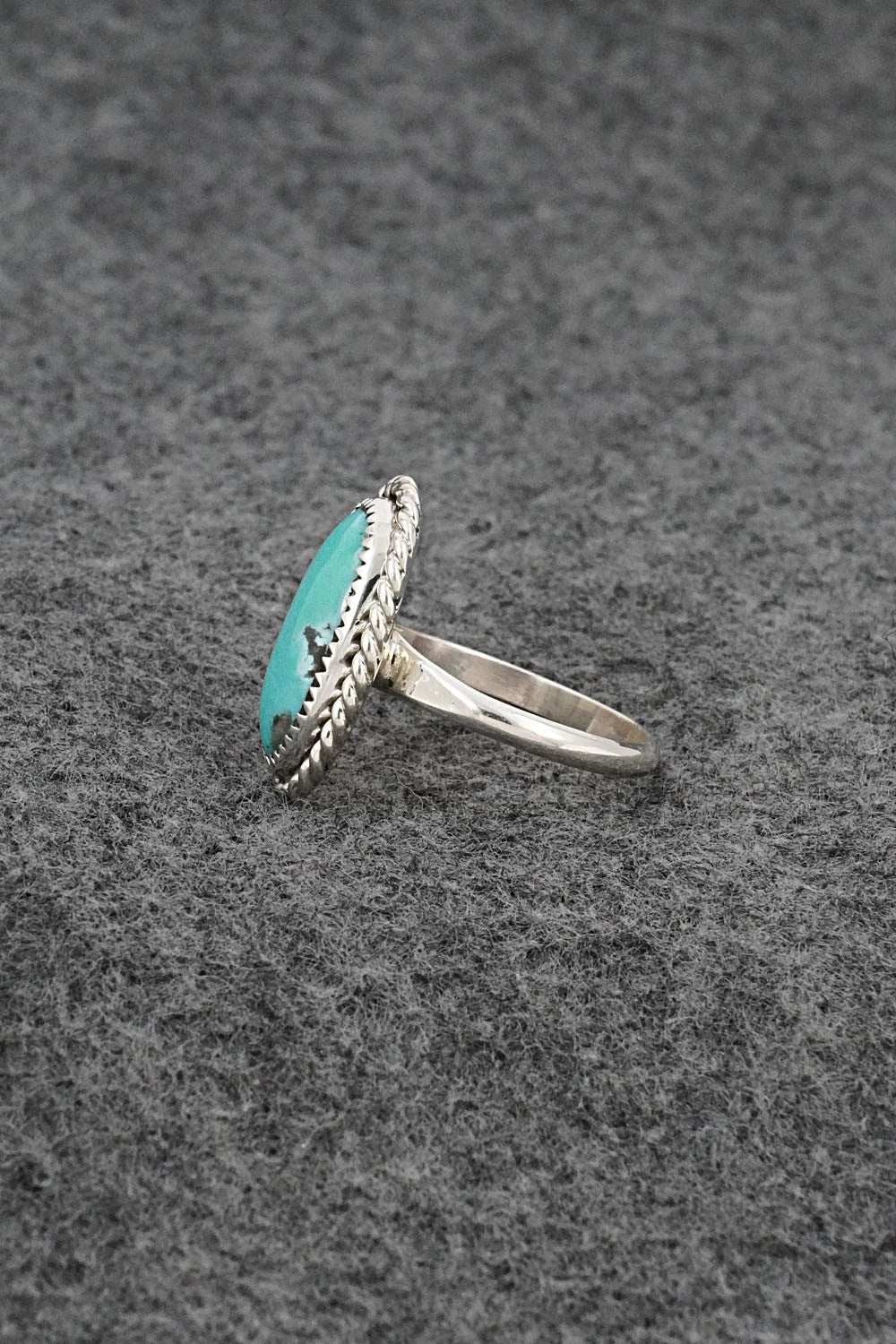 Turquoise & Sterling Silver Ring - Darius Arviso - Size 8.25