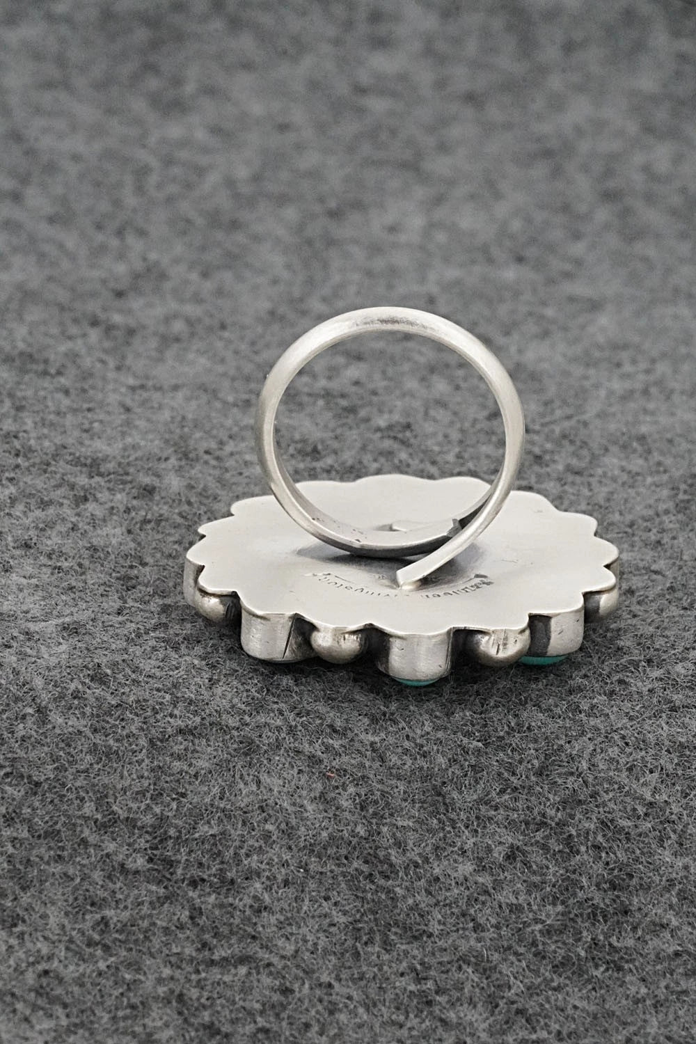 Turquoise & Sterling Silver Ring - Kathleen Livingston - Size Adjustable