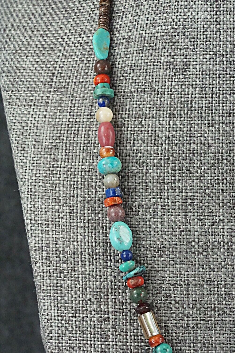 Multi-Stone and Sterling Silver Necklace 18" - Susie Deal