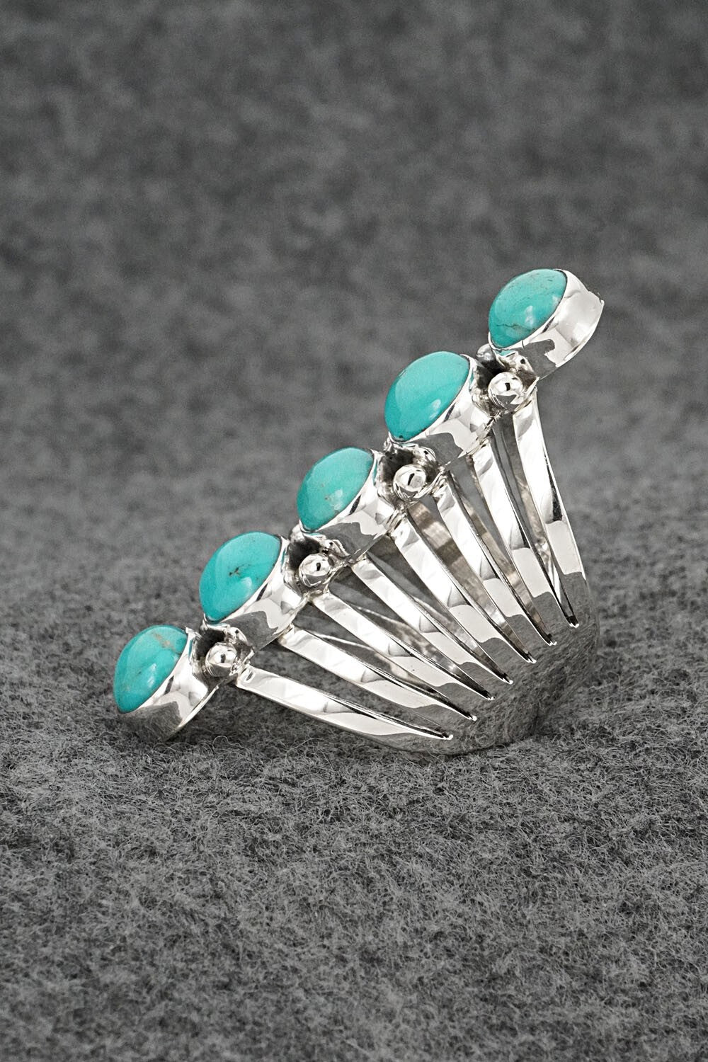 Turquoise & Sterling Silver Ring - Thomas Yazzie - Size 9