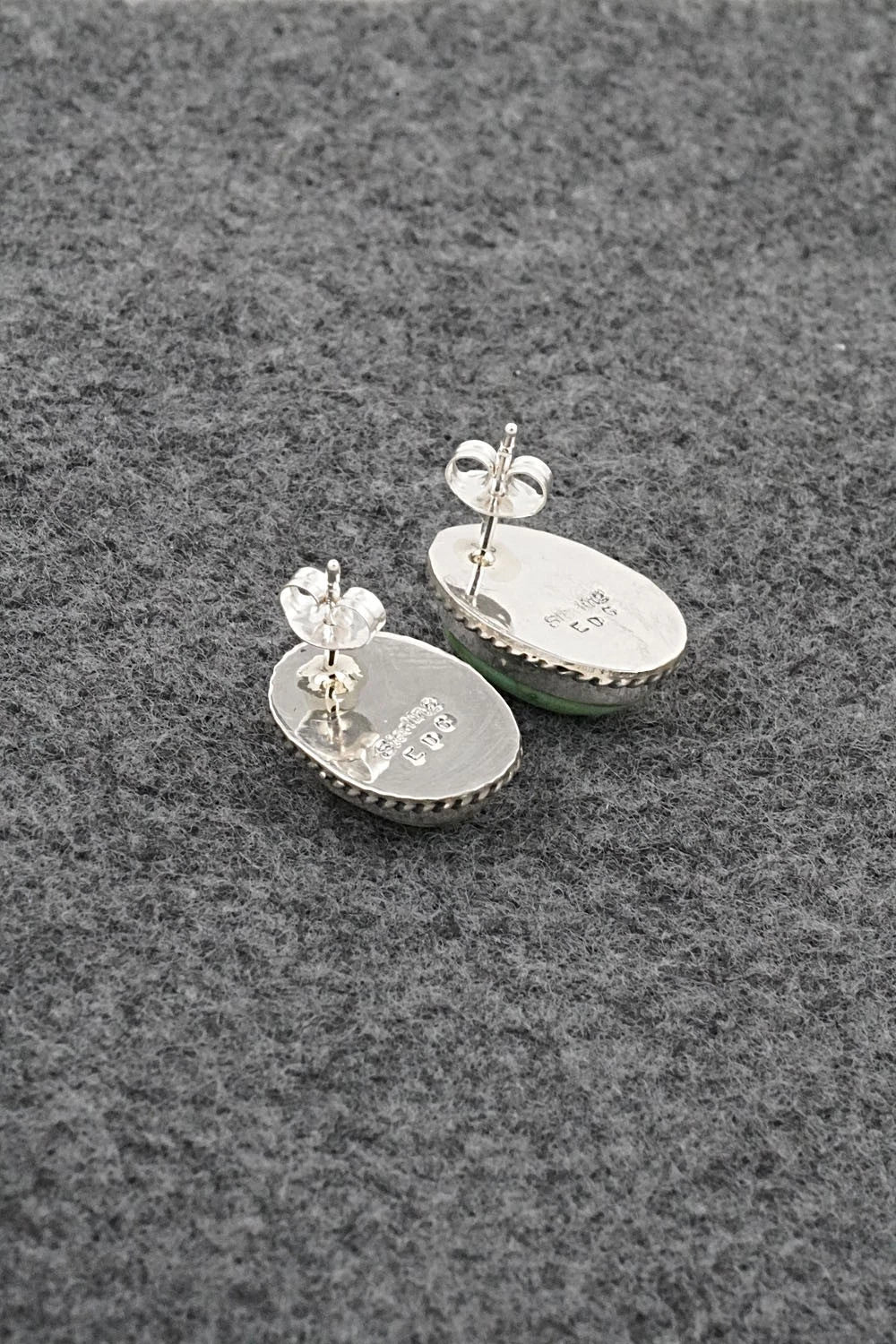 Turquoise & Sterling Silver Earrings - Eugene Gruber