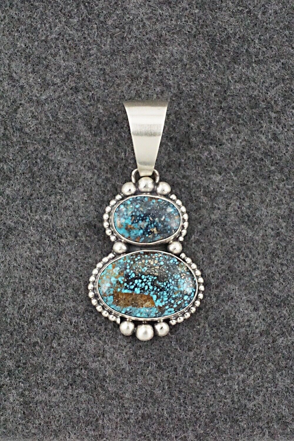 Turquoise & Sterling Silver Pendant - Darrin Livingston