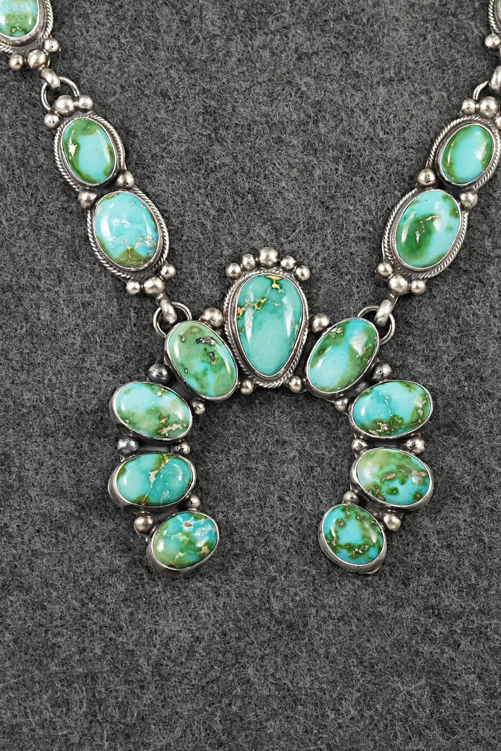 Turquoise & Sterling Silver Squash Blossom Set - Kathleen Livingston