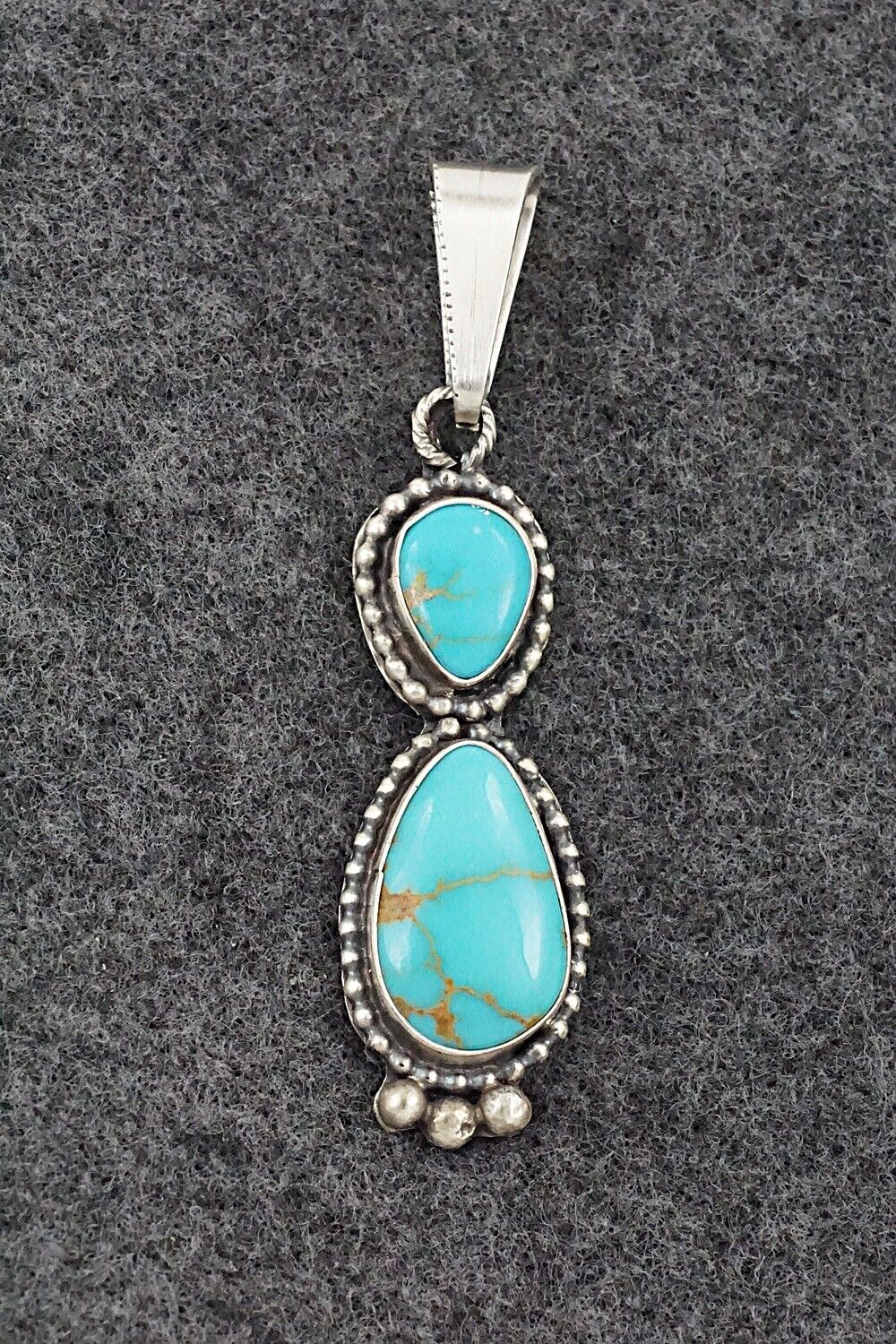 Turquoise & Sterling Silver Pendant - Jimmy Garcia