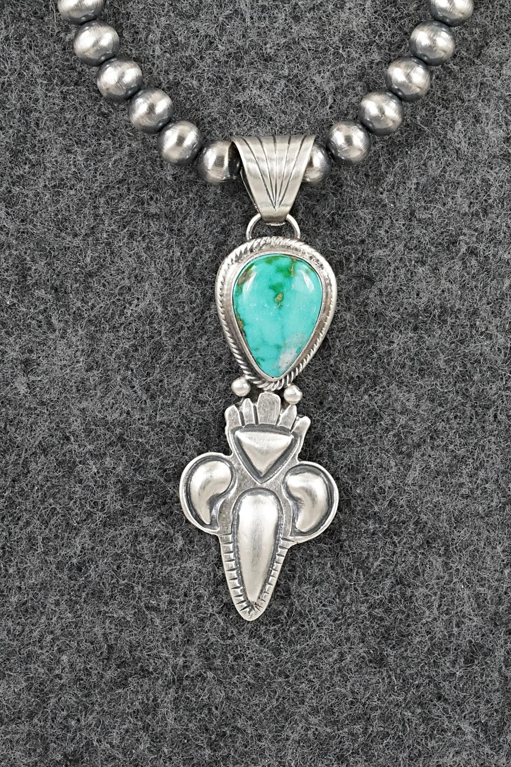 Turquoise & Sterling Silver Necklace - Gary Shorty