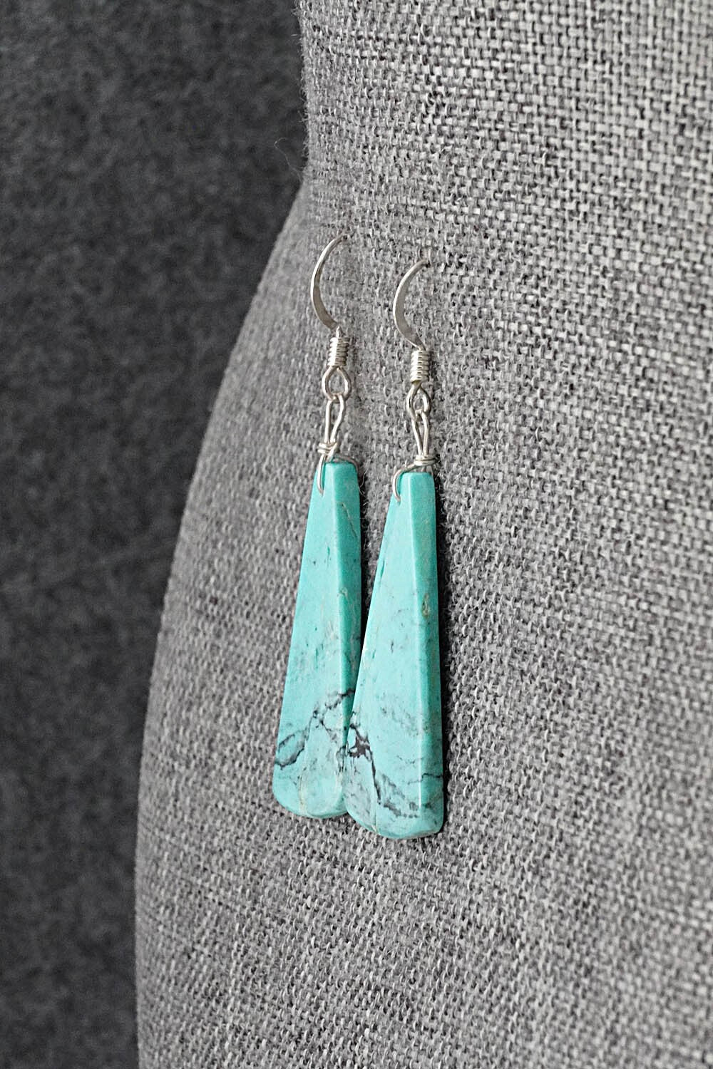 Turquoise & Sterling Silver Earrings - Joe Garcia