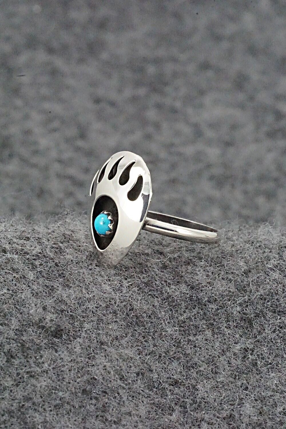 Turquoise & Sterling Silver Ring - Leta Parker - Size 6