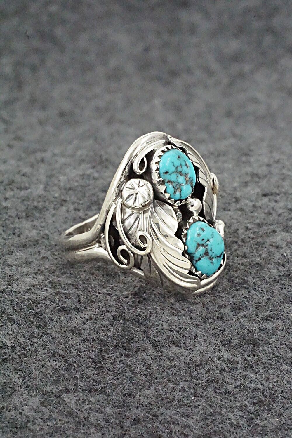 Turquoise & Sterling Silver Ring - Maxine Ramirez - Size 11.5