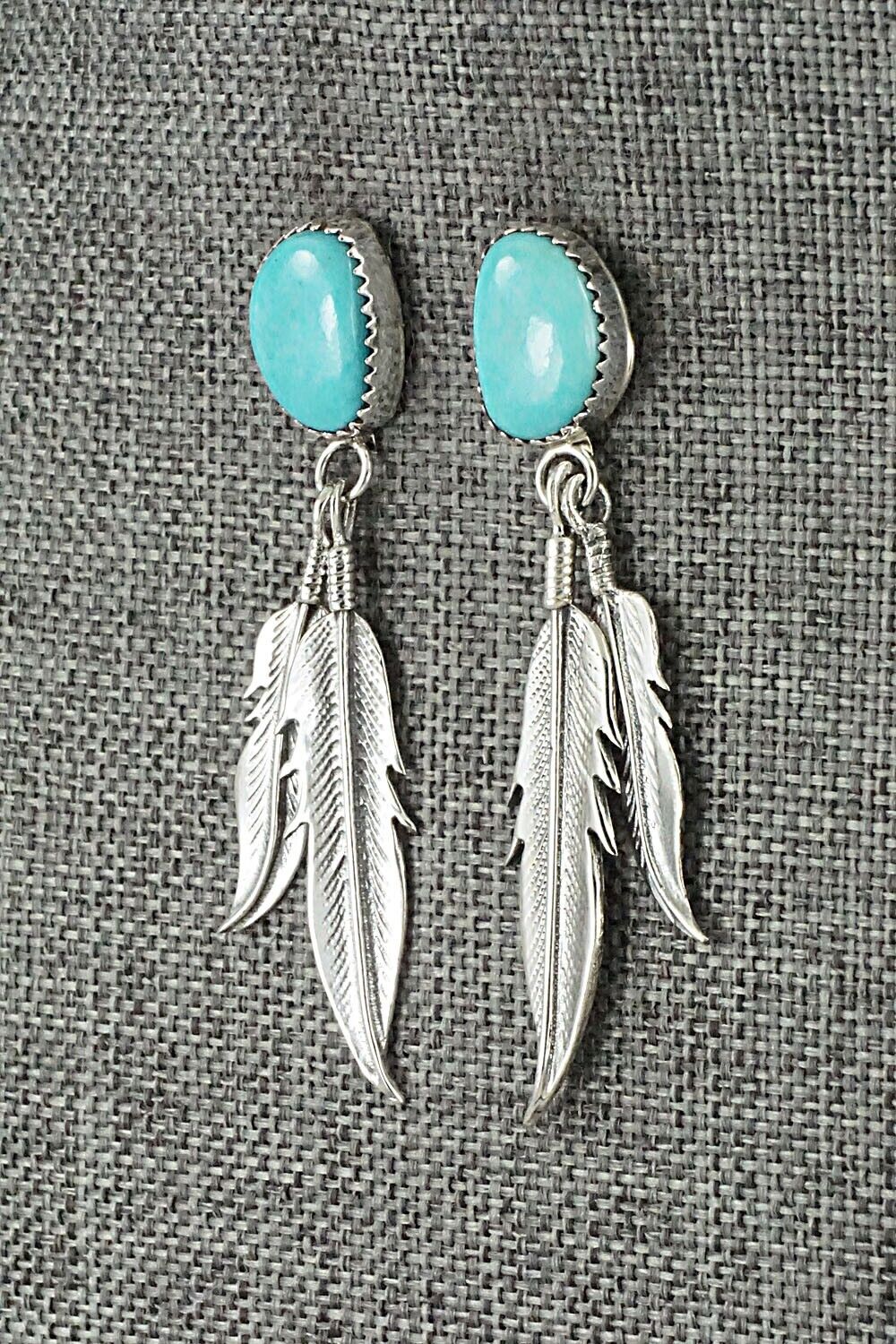 Turquoise & Sterling Silver Earrings - Letricia Largo