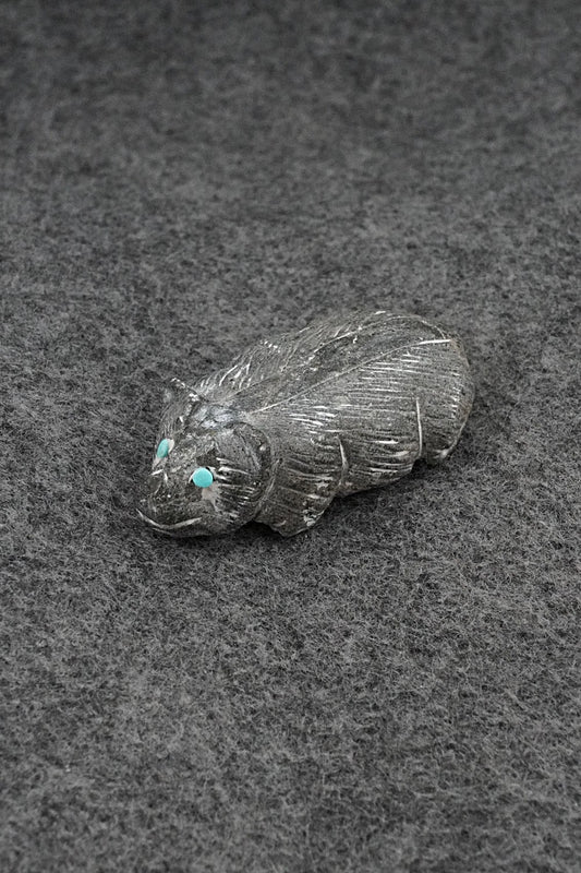 Badger Zuni Fetish Carving - Derrick Kaamasee