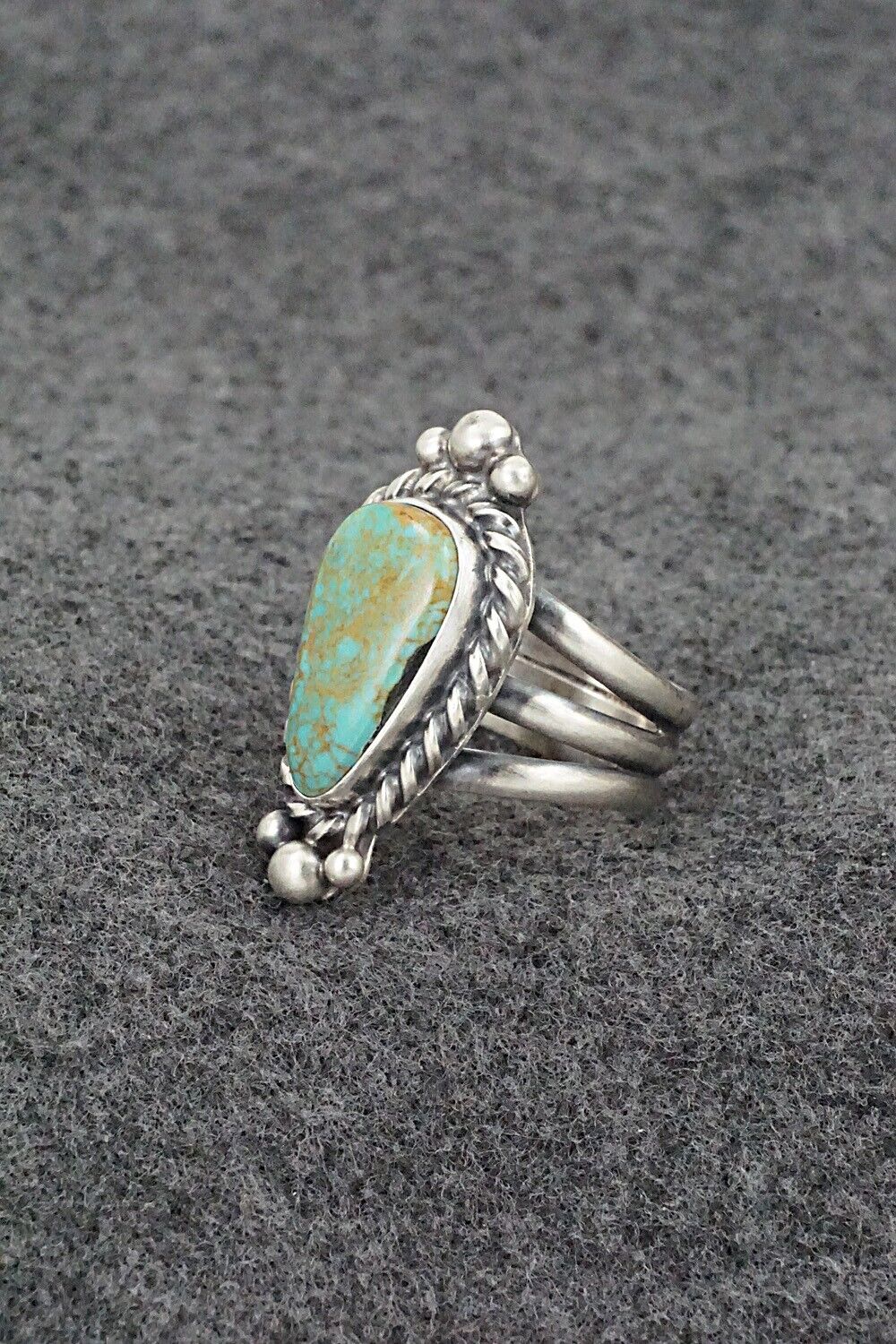 Turquoise & Sterling Silver Ring - Kathleen Livingston - Size 8