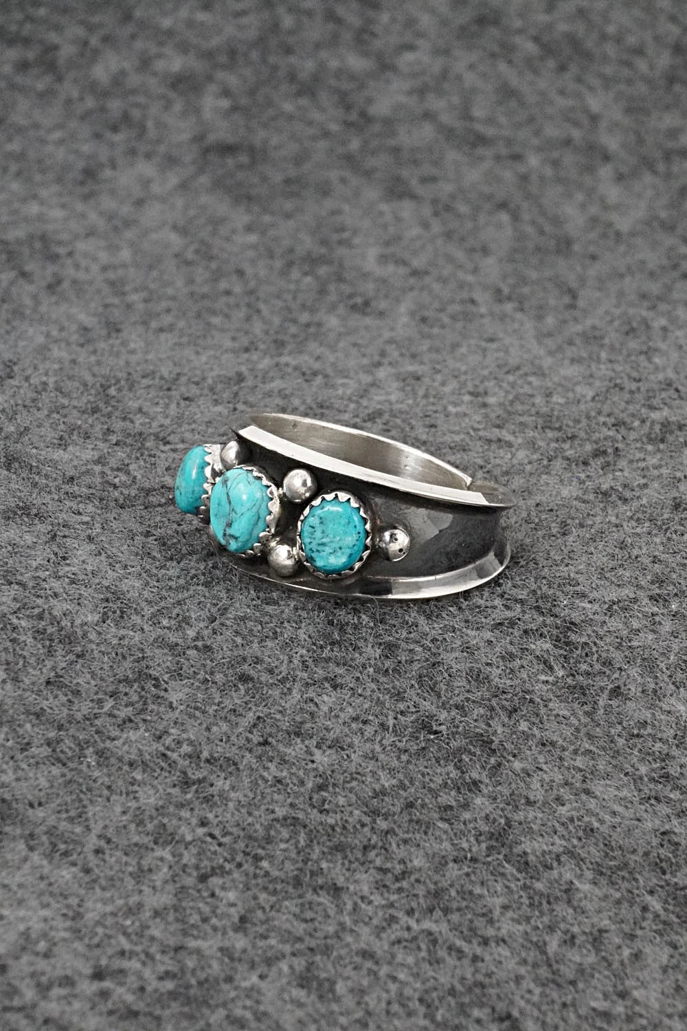 Turquoise & Sterling Silver Ring - Paul Largo - Size 12.5