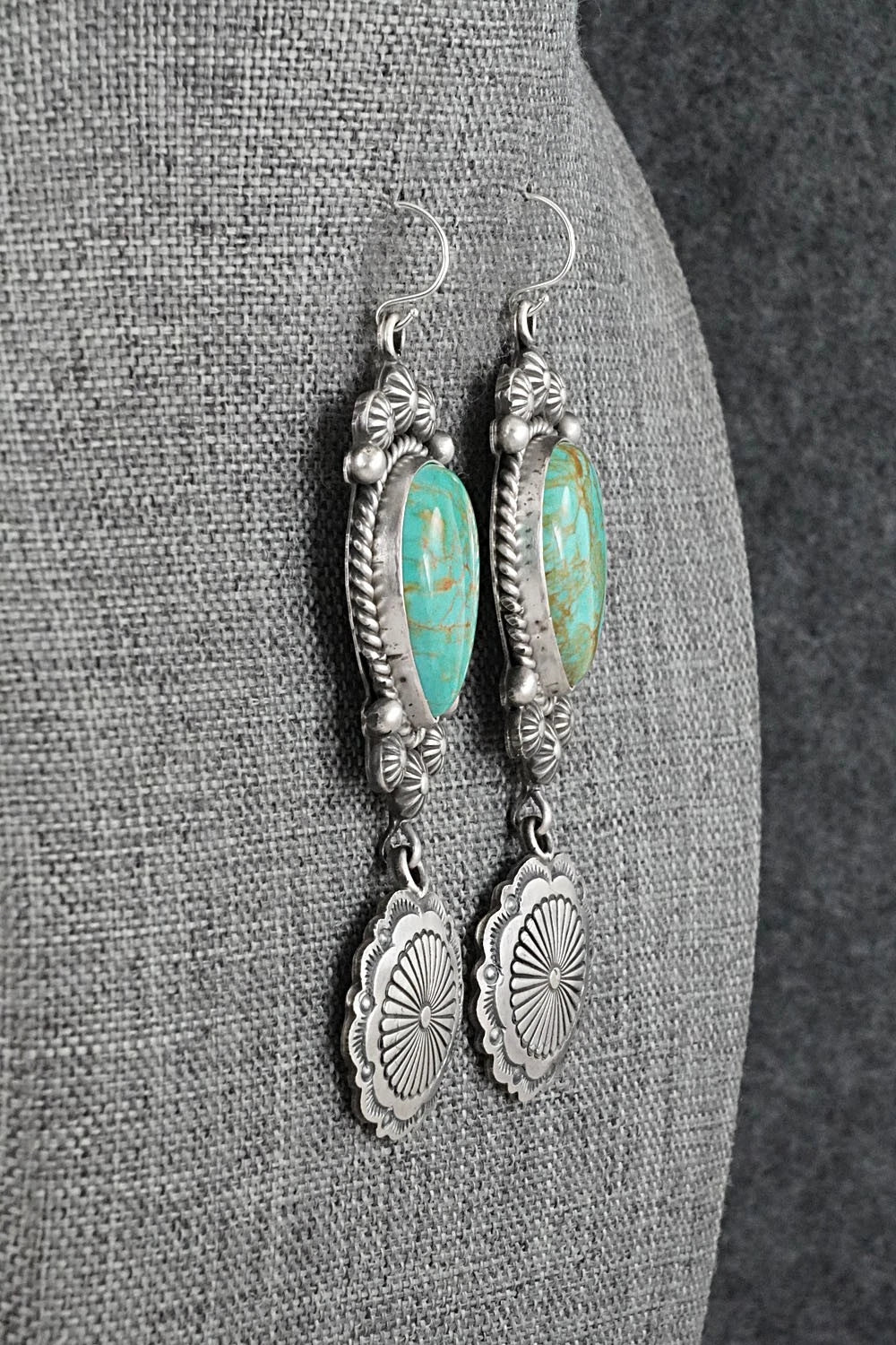 Turquoise & Sterling Silver Earrings - Michael Calladitto