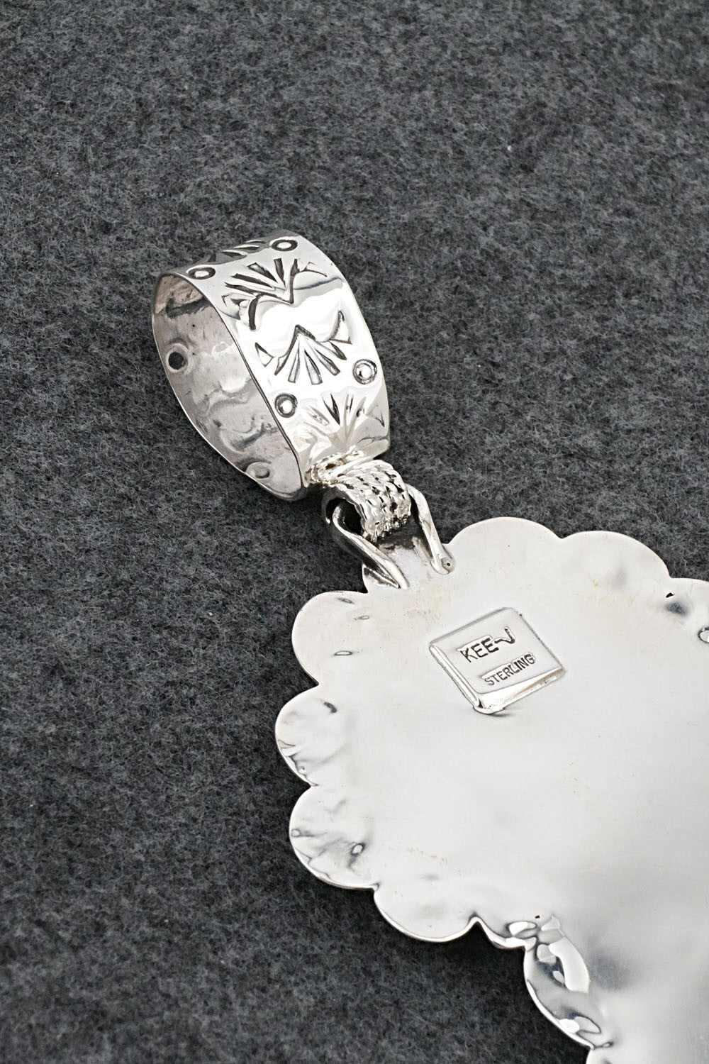 Turquoise & Sterling Silver Pendant - Vernon Johnson