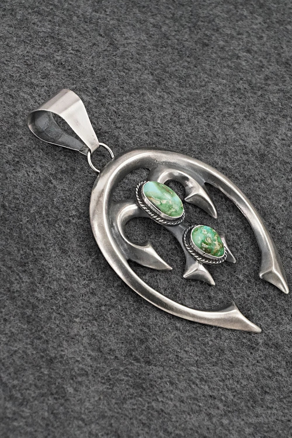 Turquoise & Sterling Silver Pendant - Eugene Gruber