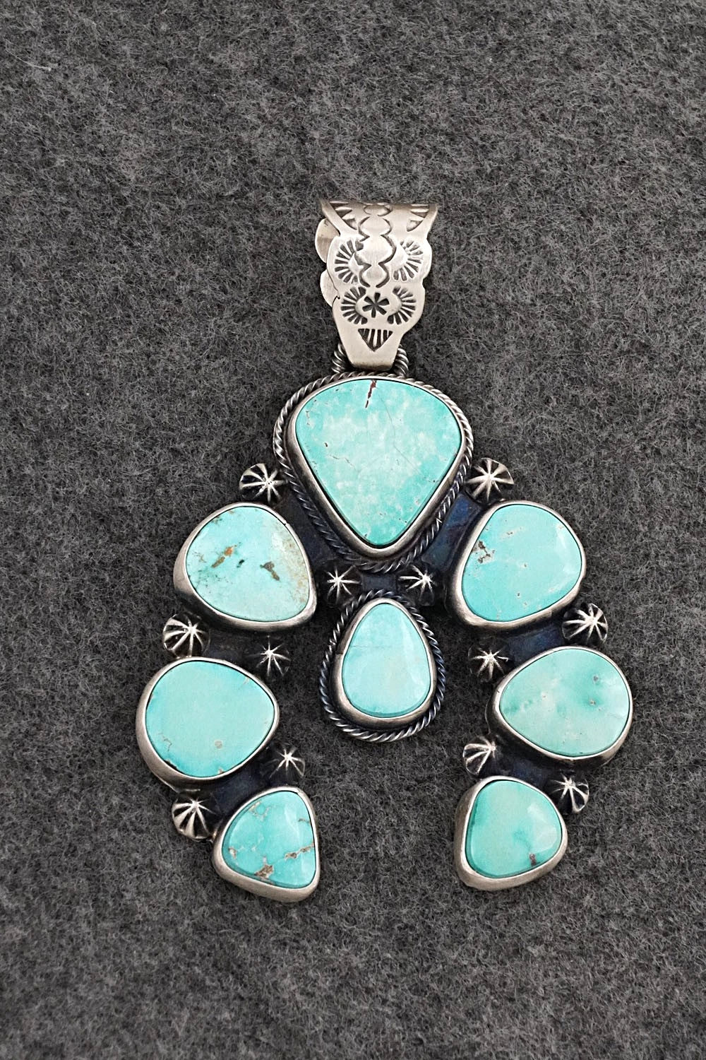 Turquoise & Sterling Silver Pendant - Darrin Livingston