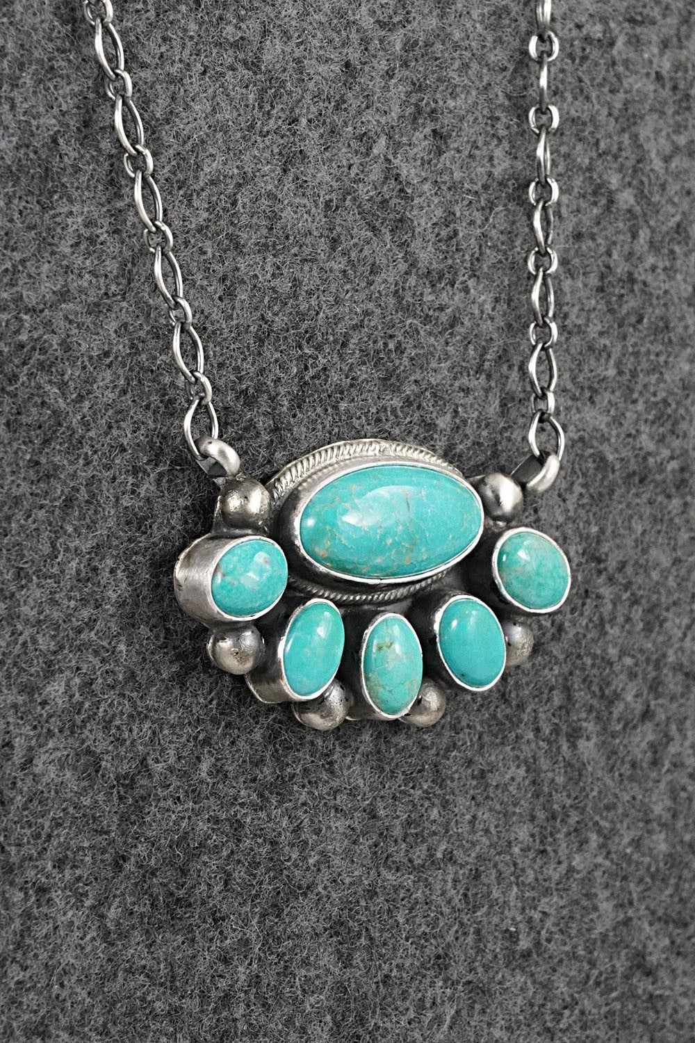 Turquoise & Sterling Silver Necklace - Kathleen Livingston