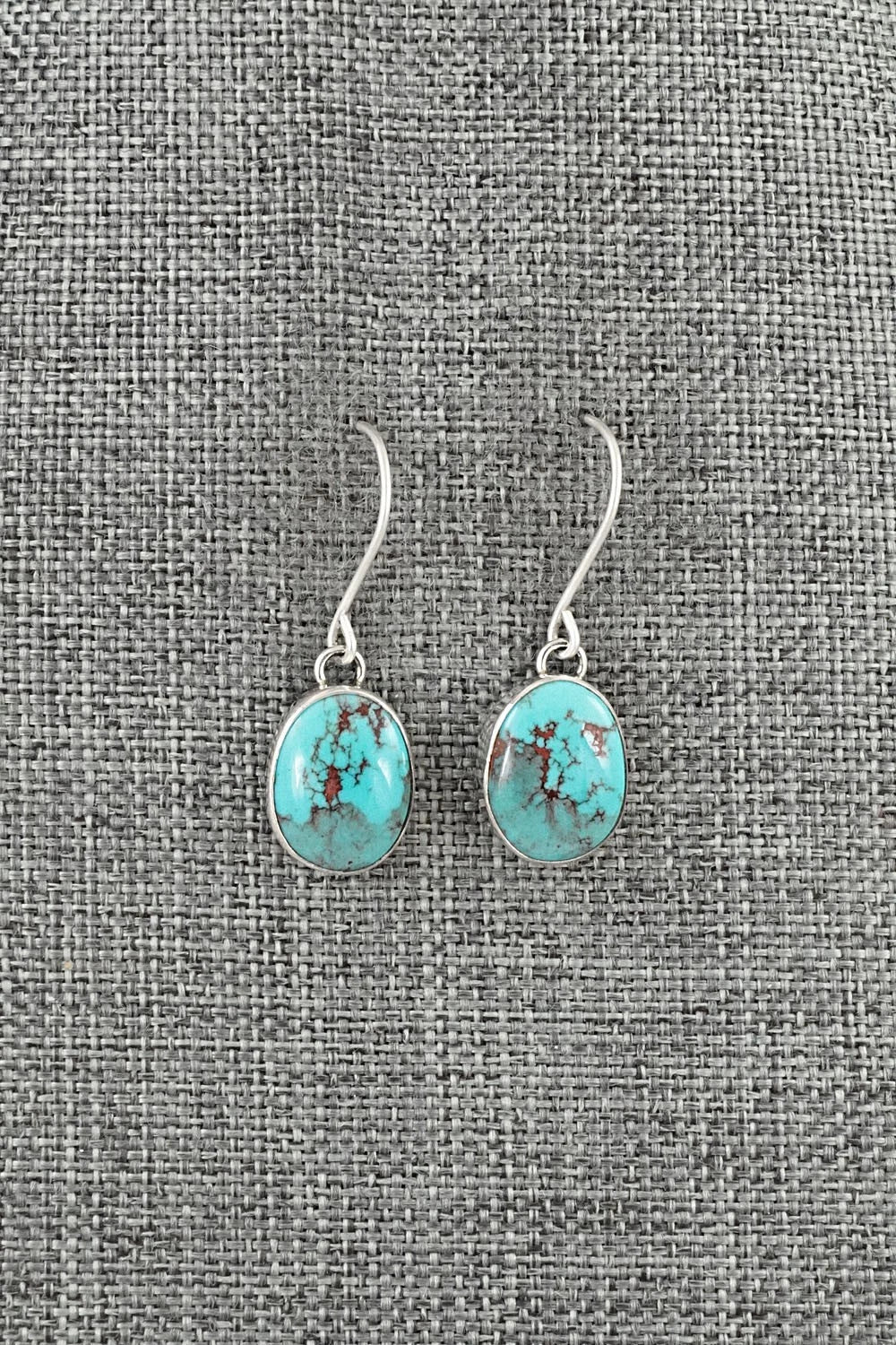 Turquoise & Sterling Silver Earrings - Eugene Gruber