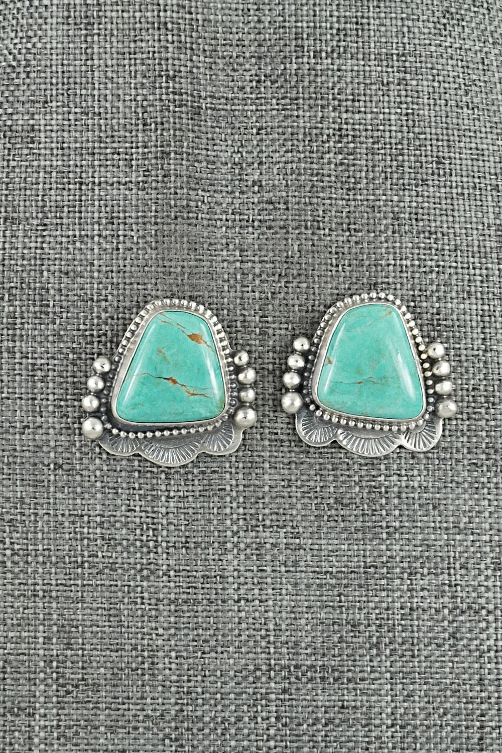 Turquoise & Sterling Silver Earrings - Bobby Johnson