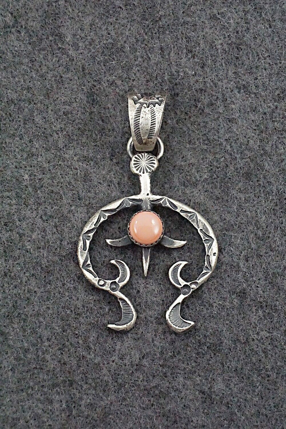 Pink Conch Shell & Sterling Silver Pendant - Kevin Billah