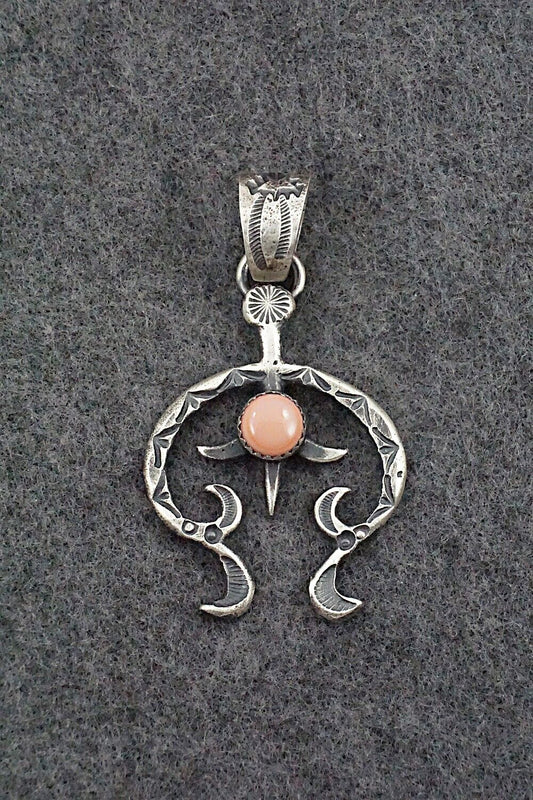 Pink Conch Shell & Sterling Silver Pendant - Kevin Billah
