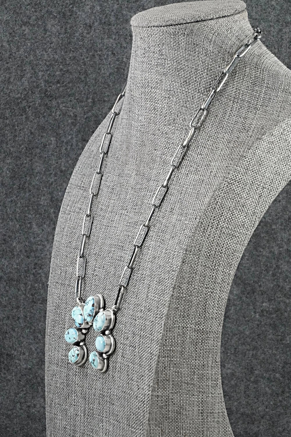 Turquoise & Sterling Silver Necklace - Darrin Livingston