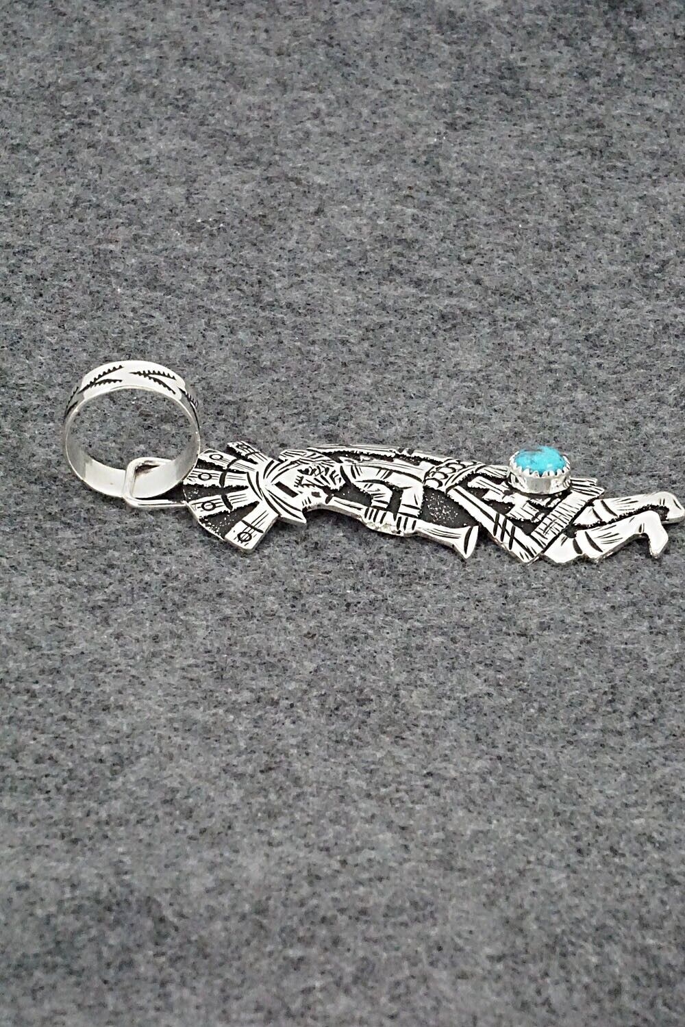 Turquoise & Sterling Silver Pendant - Richard Singer