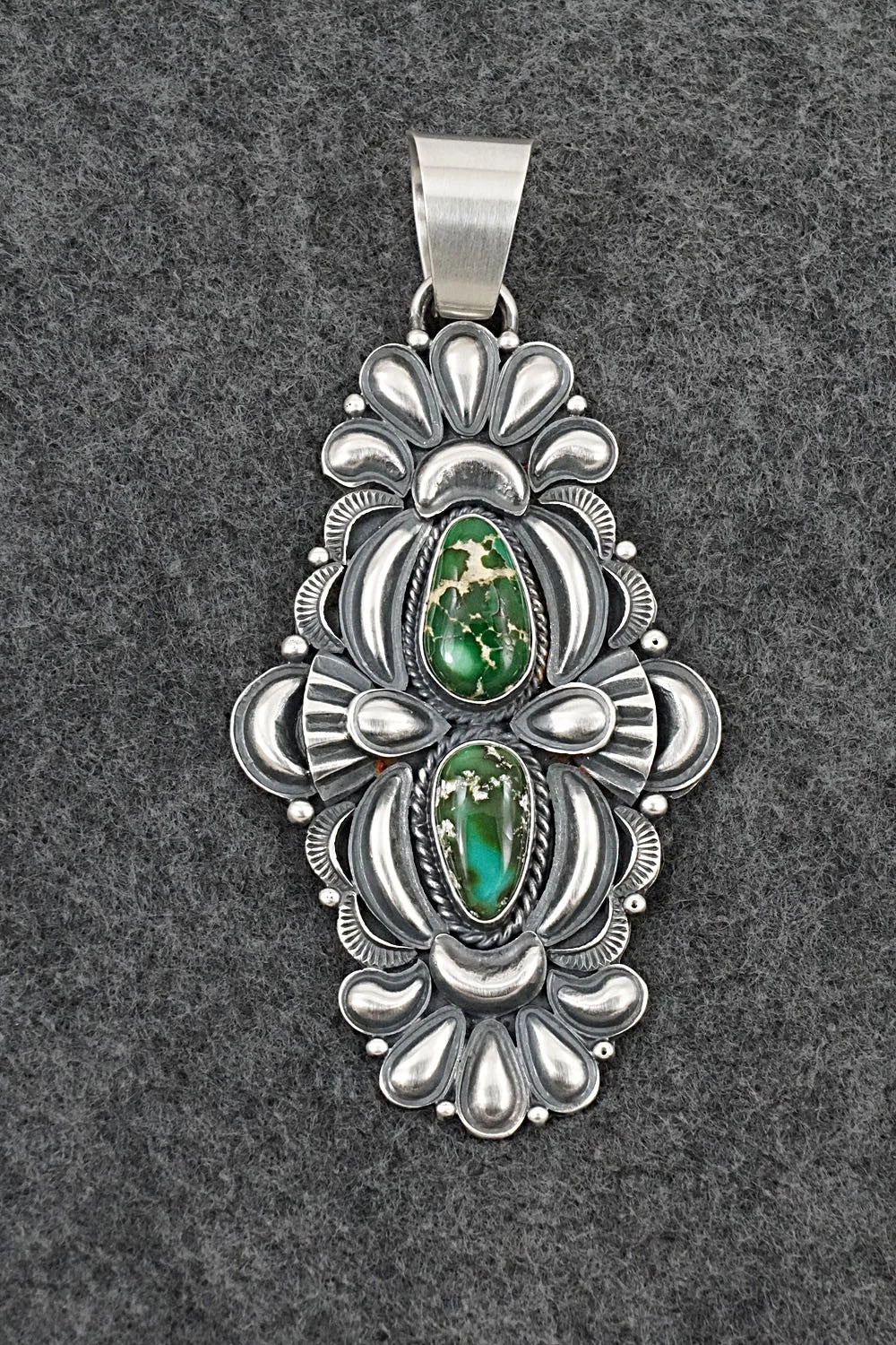Turquoise and Sterling Silver Pendant - Derrick Gordon
