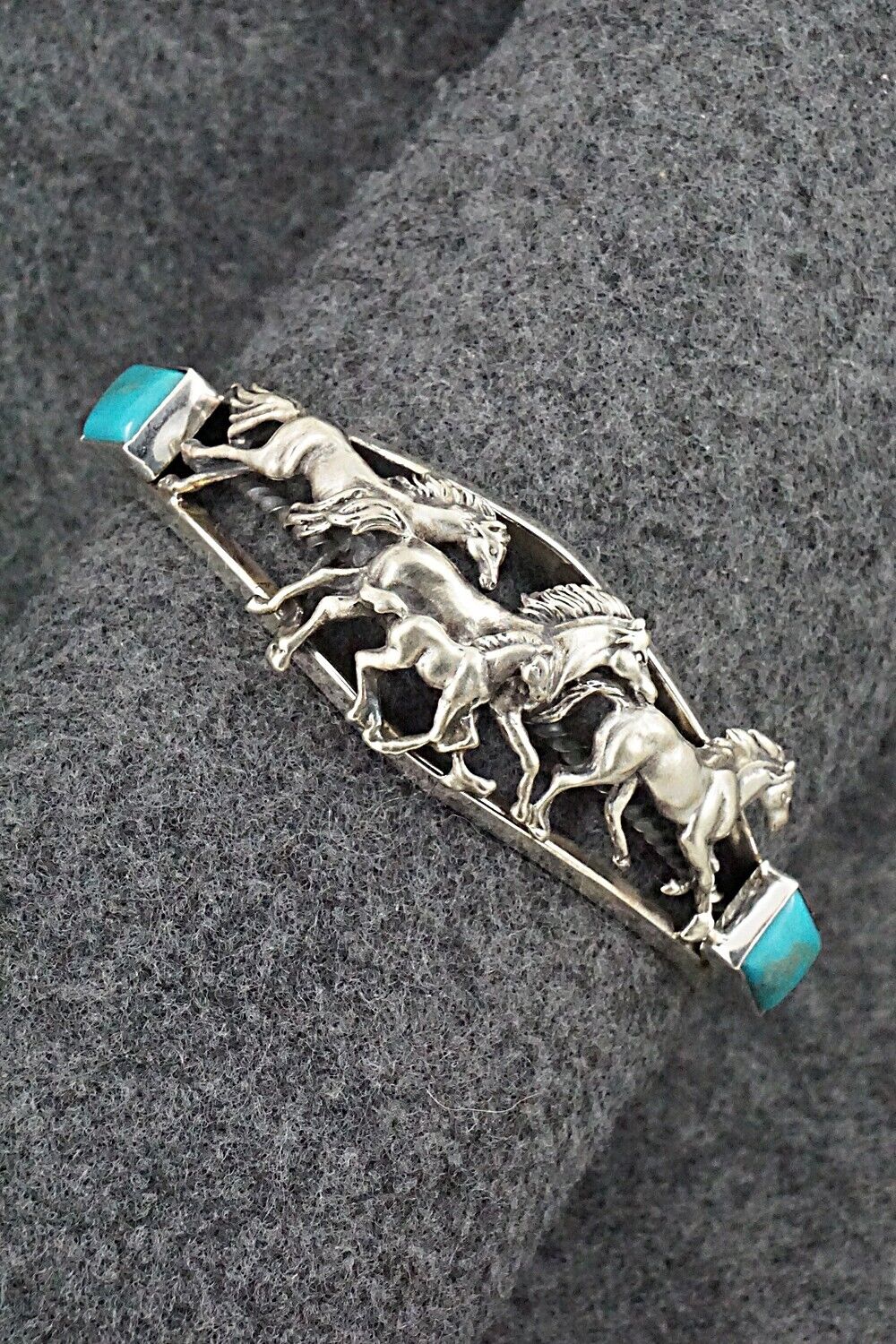 Turquoise & Sterling Silver Bracelet - Bobby Platero