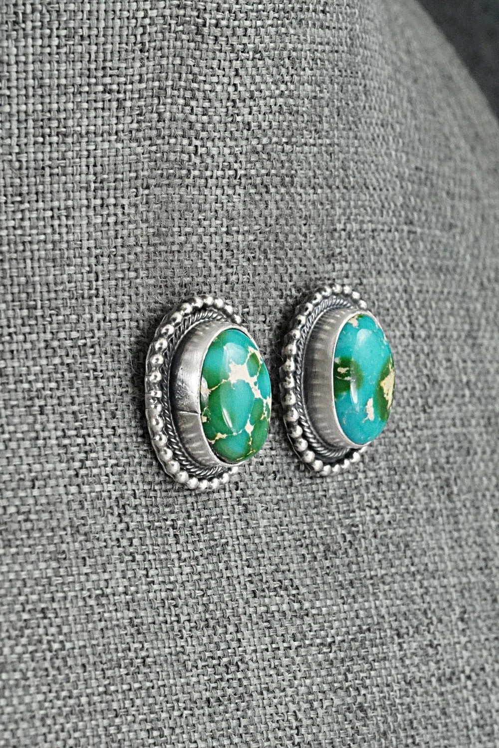 Turquoise & Sterling Silver Necklace and Earrings Set - Darrin Livingston