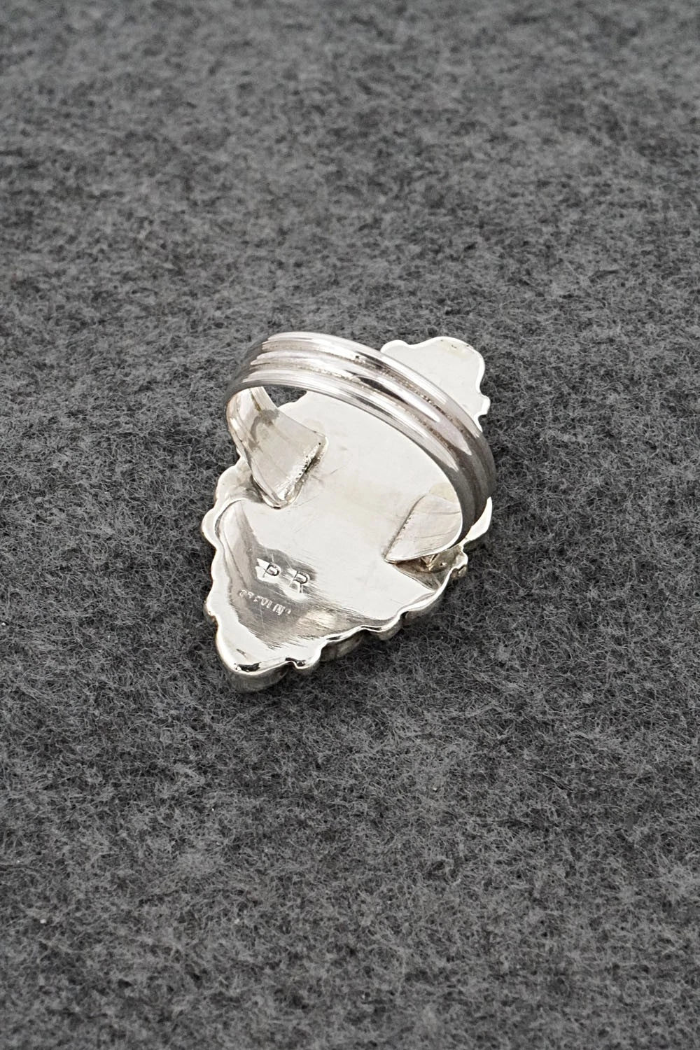 Spiny Oyster & Sterling Silver Ring - Priscilla Reeder - Size 9.5