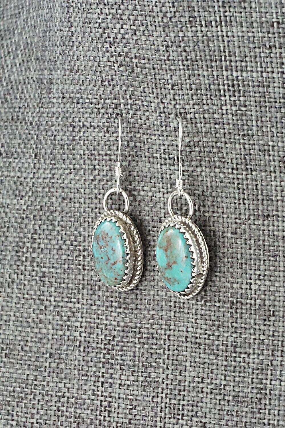 Turquoise & Sterling Silver Earrings - Ernest Hawthorne