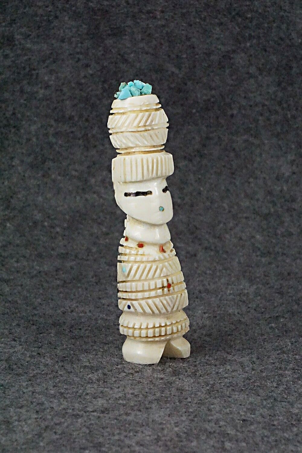 Corn Maiden Zuni Fetish Carving - Carl Etsate