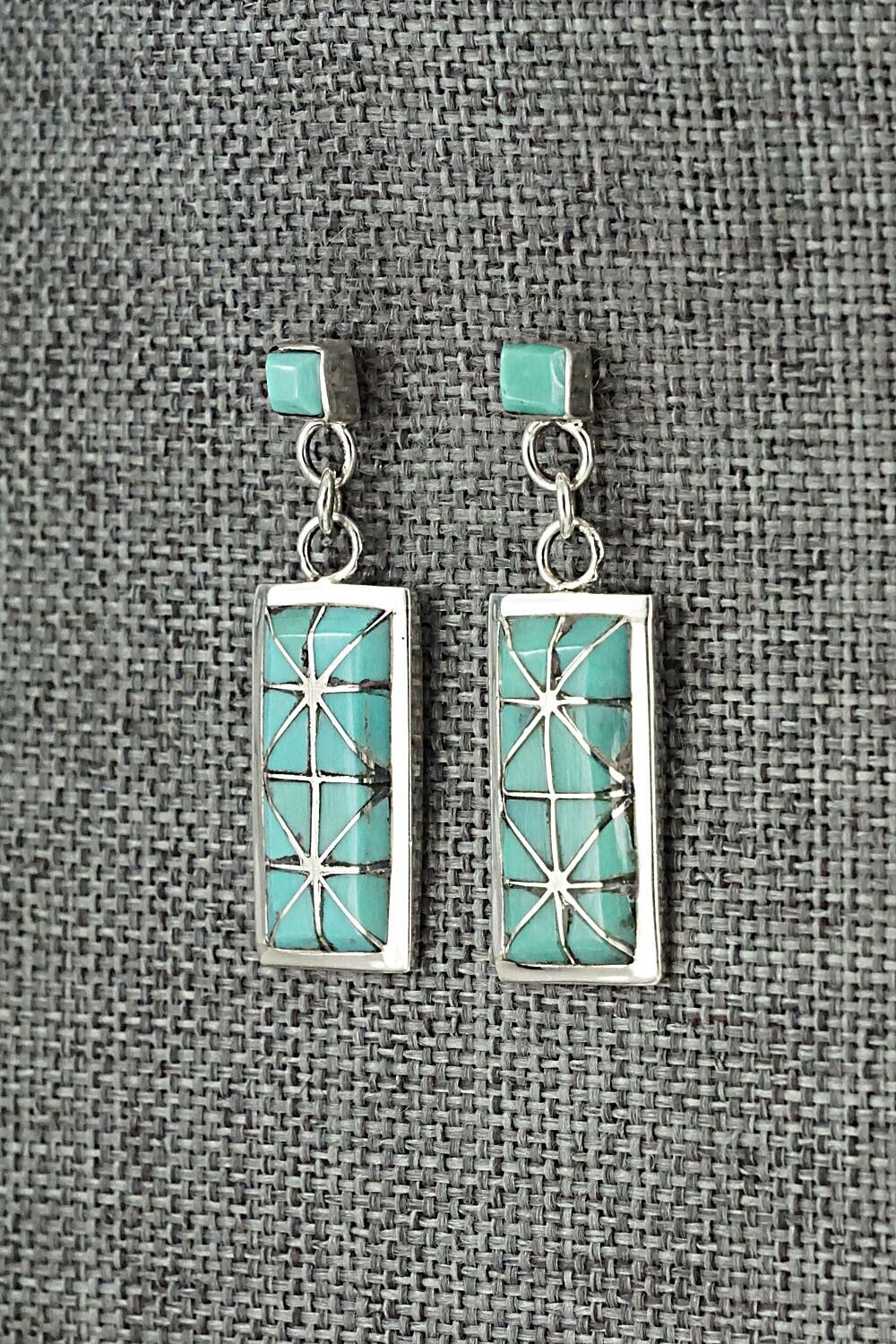 Turquoise & Sterling Silver Earrings - Gloria Tucson
