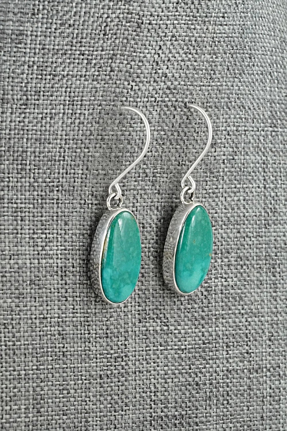 Turquoise & Sterling Silver Earrings - Eugene Gruber