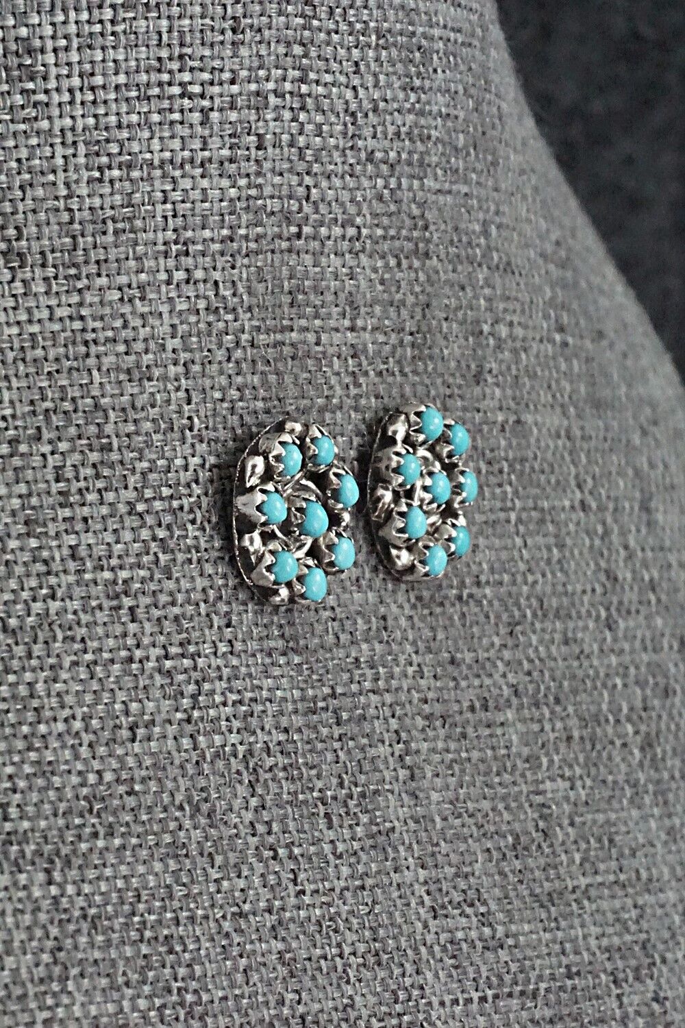 Turquoise & Sterling Silver Earrings - Randy Hooee