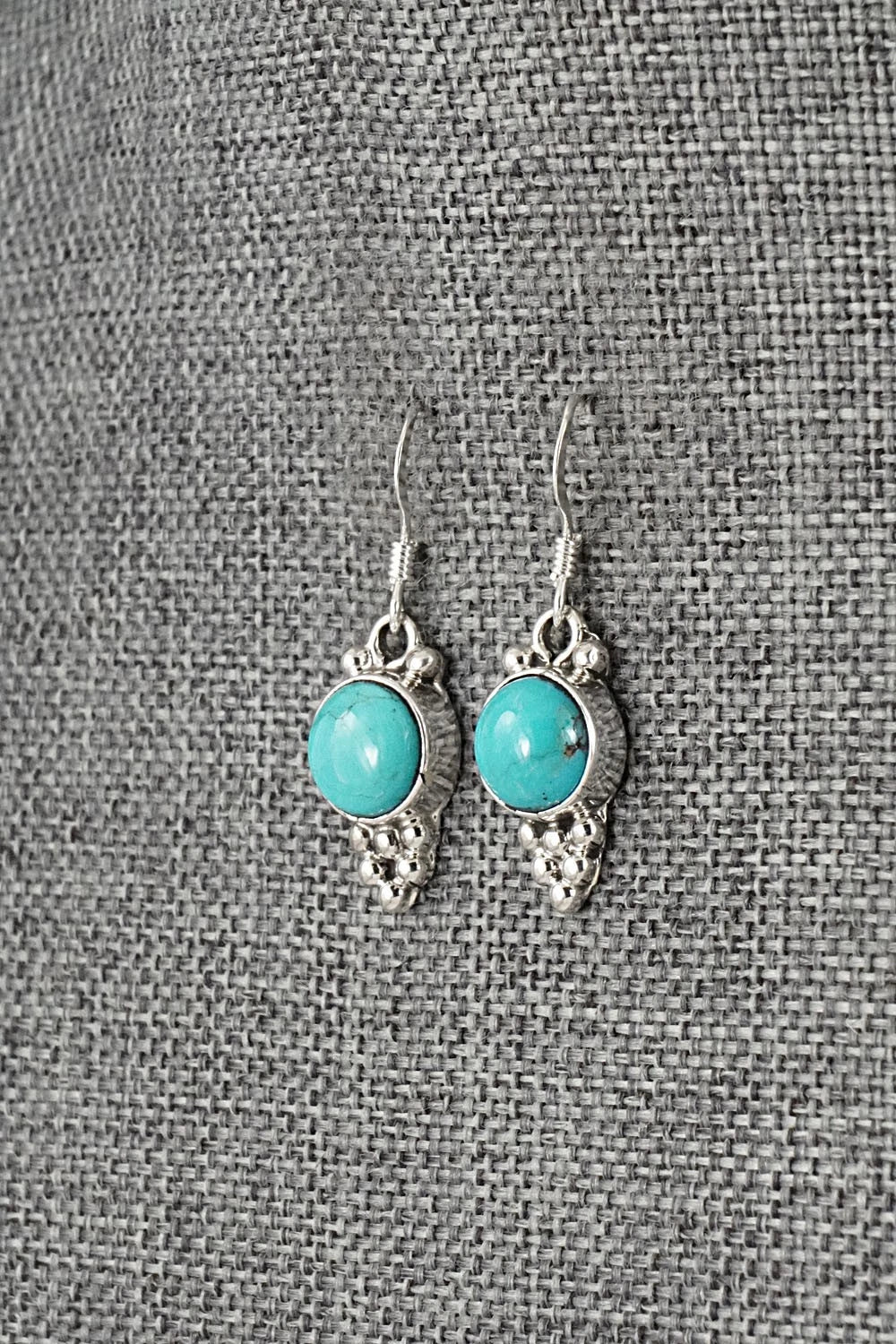 Turquoise & Sterling Silver Earrings - Isabell Yazzie