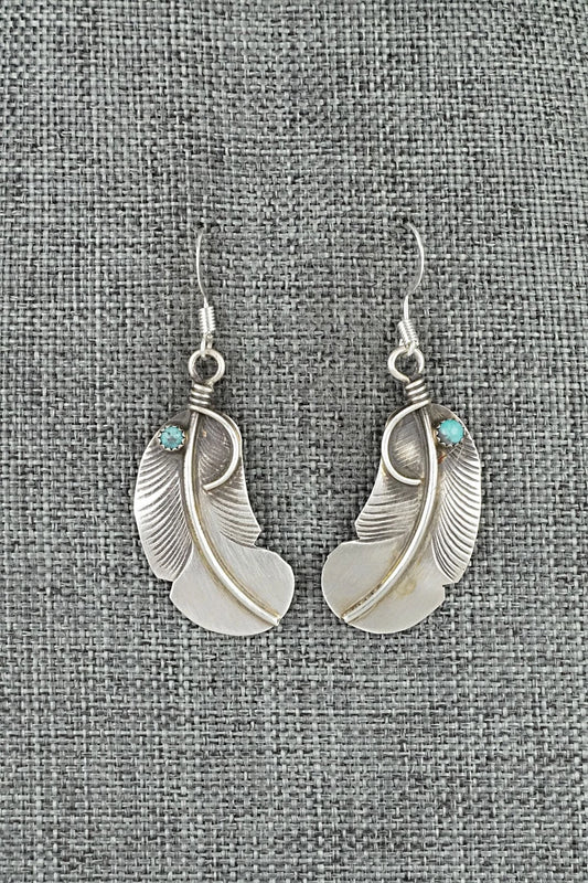 Turquoise & Sterling Silver Earrings - Chris Charlie