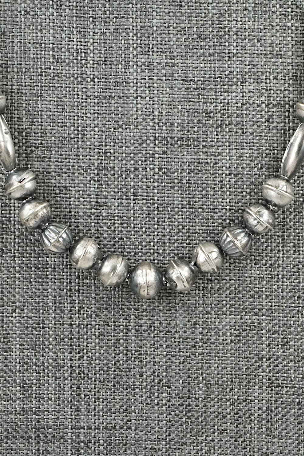 Sterling Silver Navajo Pearl Necklace 18" - Vintage