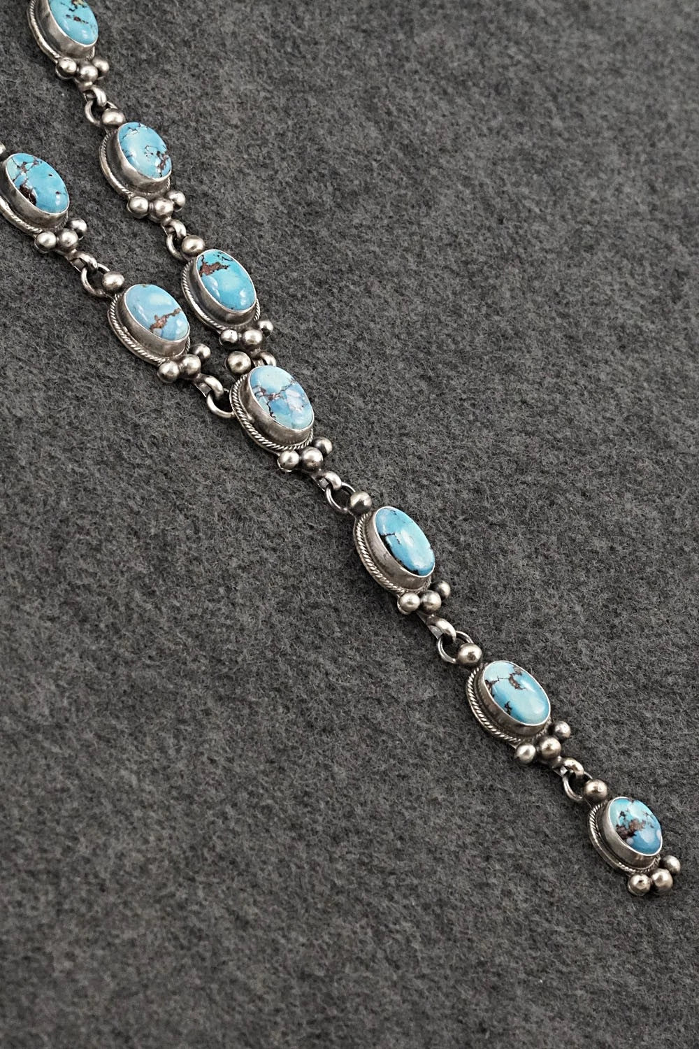 Turquoise & Sterling Silver Necklace and Earrings Set - Kathleen Livingston