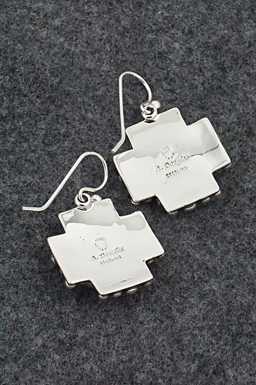 Turquoise & Sterling Silver Earrings - Akee Douglas