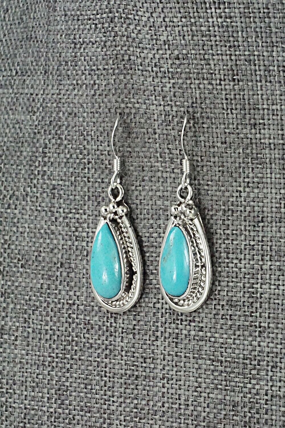 Turquoise & Sterling Silver Earrings - Verley Betone